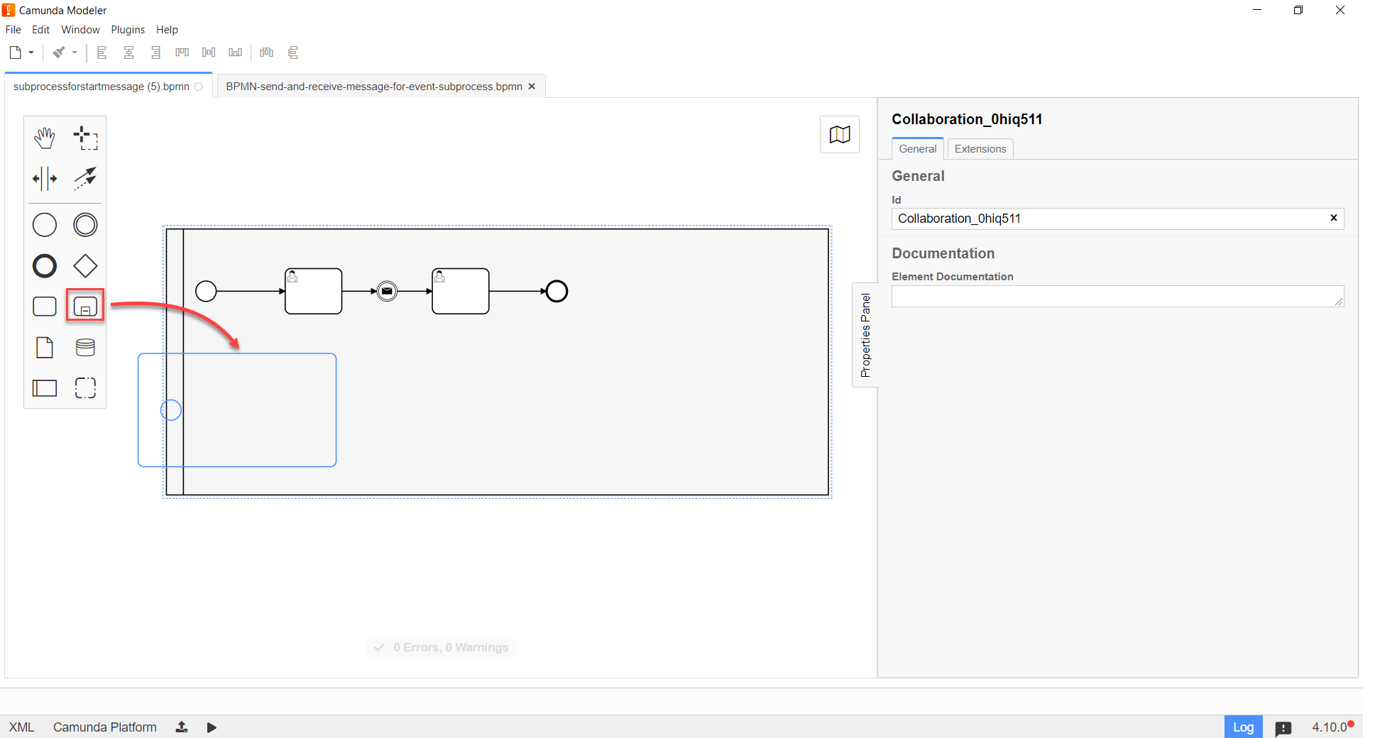 event subprocess 2