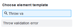 throw validation error 1