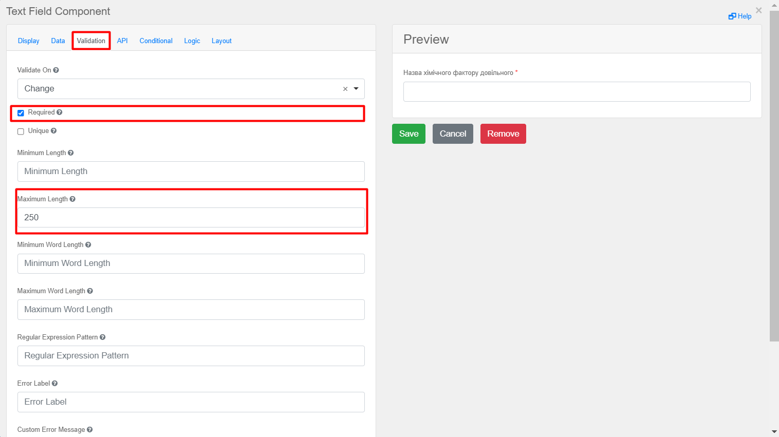 admin portal form modelling step 8