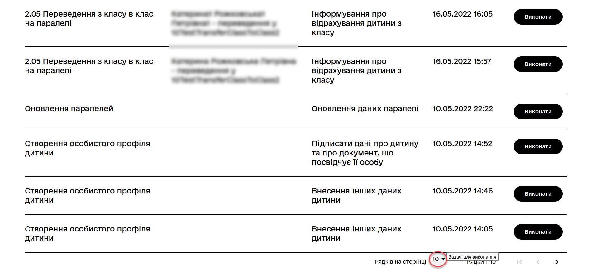 officer task sorting pagination 2