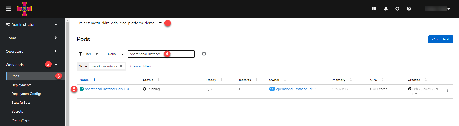 connection database openshift 05