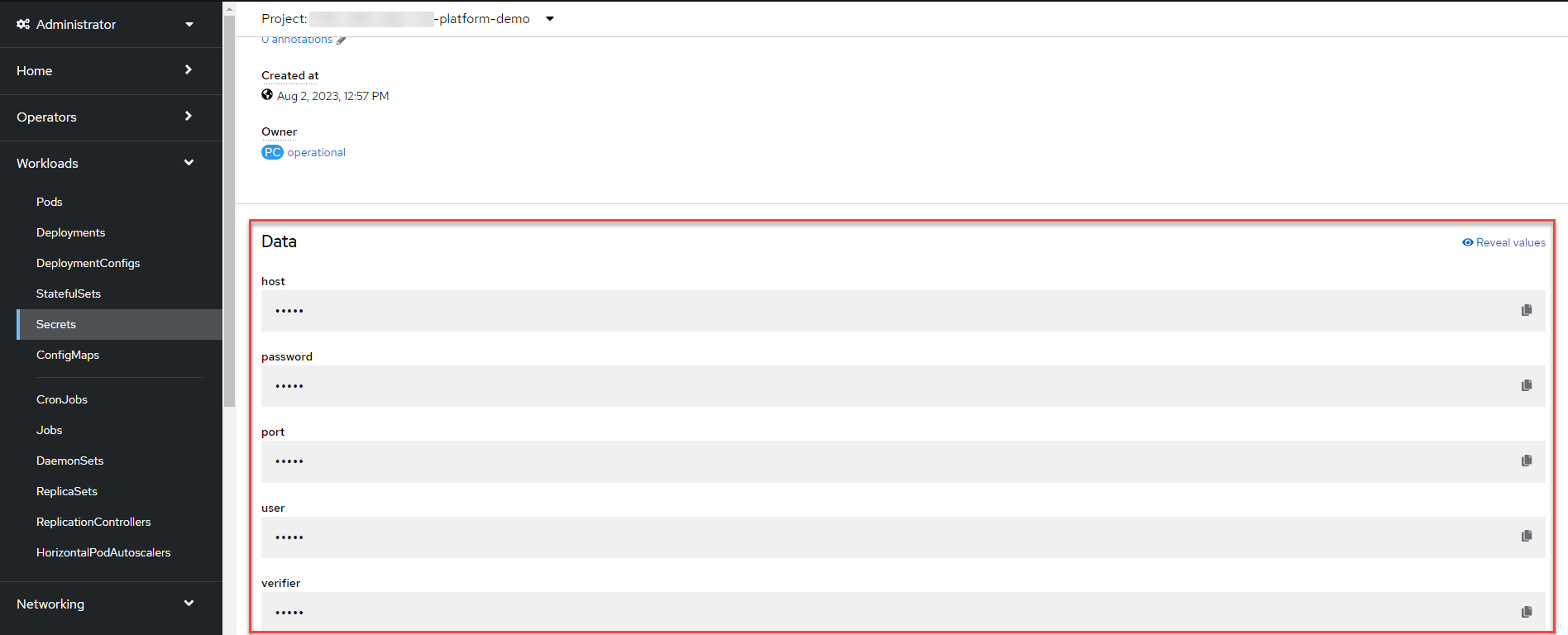 connection database openshift 07 1